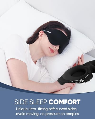 MZOO Luxury Sleep Mask for Women Men Patented Light Blocking Design - Image 3