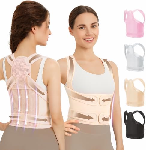Posture Corrector for Women & Men, Adjustable Full Back Brace Support by Unknown