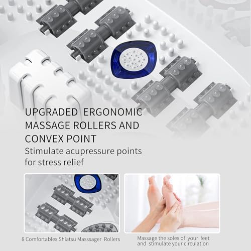 Foot Spa Bath Massager with Heat, Foot Soaking Tub,Ozone & UV, Epsom Salt,Bubbles, Vibration and Blue Light, Tub for Stress Relief,Foot Soaker, Birthday Gifts for Mom Dad Women Men Her Him - Image 6