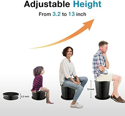 TRIPTIPS Upgrade Retractable Portable Toilet Travel Toilet Adjustable Height Camping Toilet Portable Potty for Adults Kids, Foldable Portable Toilet for Camping/Car - Image 2