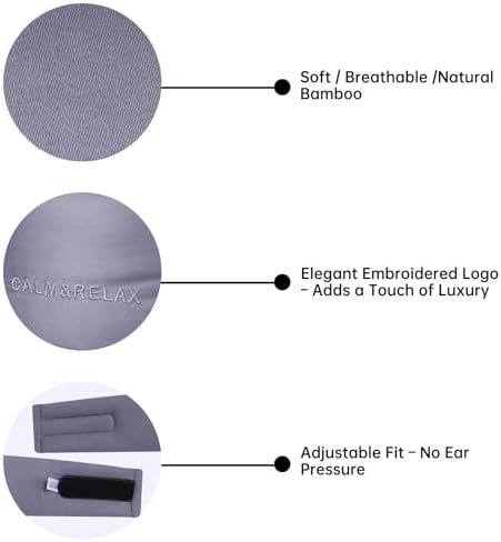 Calm&Relax Bamboo Sleep Mask - Cooling 3D Eye Mask, Lash Friendly，Gray - Image 5
