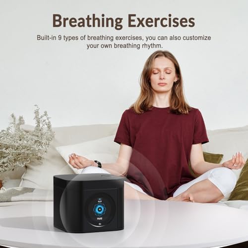 Kipcush Sleep Sound Machine - Dual Speakers, Tibetan Singing Bowls, 19 Soothing Tones, 20 White Noises, Visual & Auditory Breathing Guides | Deep Sleep, Anxiety Relief, Meditation, Rechargeable - Image 5