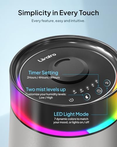 Livatro 7L Stainless Steel Cool Mist Humidifier for Bedroom & Large Room - Image 6