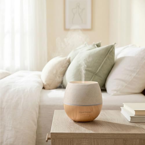 Plant Therapy Home Drift Linen Essential Oil Diffuser, Stylish Linen Cover Adds a Soft, Natural Touch to Any Space, Intermittent & Continuous Mist, Color-Changing Light, 320 Square Feet Coverage - Image 6