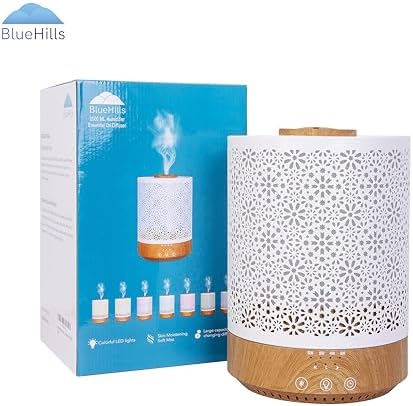BlueHills 2500 ML Humidifier with Essential Oil Diffuser Combo Aroma Home Décor Design for Large Bed Bath Kids Baby Living Rooms Big Capacity LED Lights Scent Ultrasonic Cool Mist Wood Grain F006 - Image 5