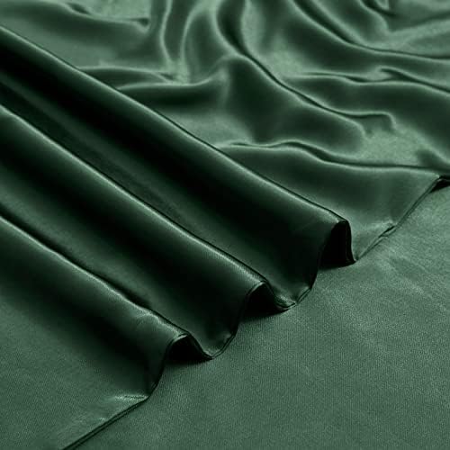 NSGZ Satin Duvet Cover for Weighted Blanket, 48x72, 8 Ties, Dark Green - Image 4