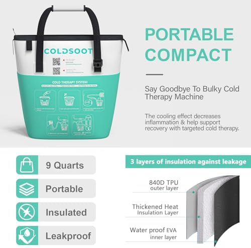 Cold Therapy Machine for Shoulder with Programmable Timer, Portable Ice Machine for Shoulder After Surgery, Lightweight Replacement Recovery System, Cryotherapy Pain Relief - Image 2