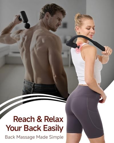 2-in-1 Detachable Massage Gun with Heat, Muscle Massager with Long Handle - Image 2