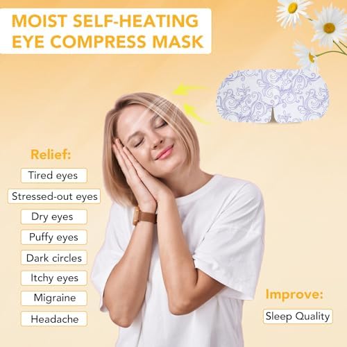 XPCARE 48 Pack Steam Eye Mask Disposable for Dry Eyes Cornea Care-Chamomile - Image 2