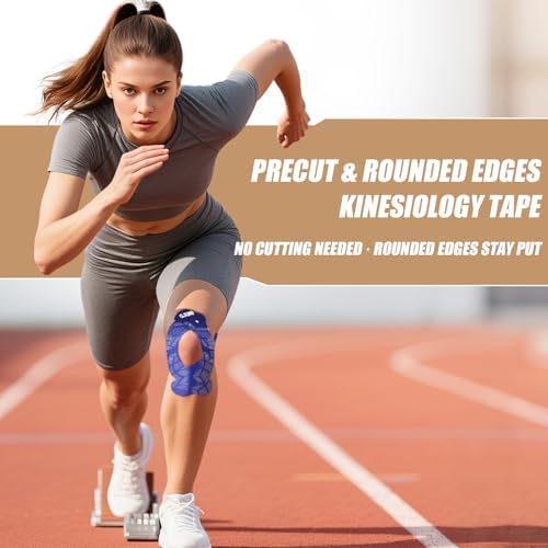 Kinesiology Tape, 40 Count Precut Strips 2 Rolls Original Cotton Tape - Image 2