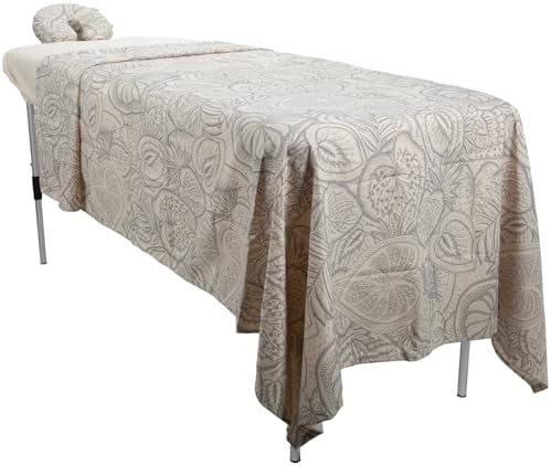 ForPro Designer Microfiber 3-Piece Massage Sheet Set, Island Natural - Image 2
