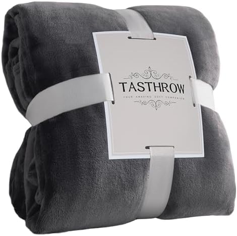 TASTHROW Grey Throw Blanket 50x60 Inches by TASTHROW