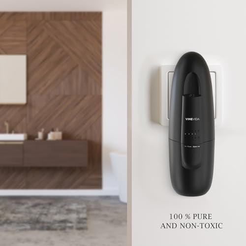 VINEVIDA Studio Plug-in Diffuser for Essential Oils - Discreet 100ml Aroma Diffuser for Home and Office - Automatic Shut-Off for 12 hrs of Continuous Fragrance (Black) - Image 4