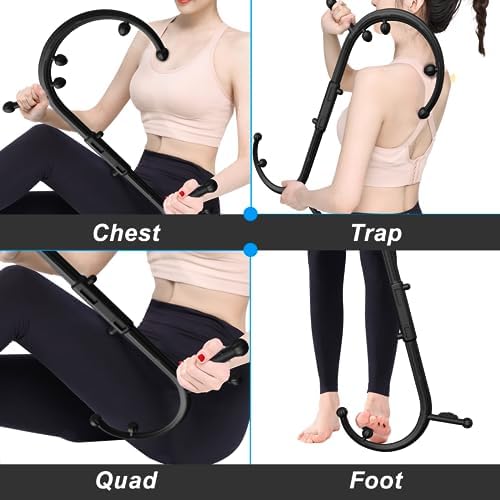 AISZG Back and Neck Massager - Massage Trigger Point Cane,Birthday Gifts for Women Men Her Him Mom,Valentines Day Gifts for Her Him Boyfriend(Black) - Image 4
