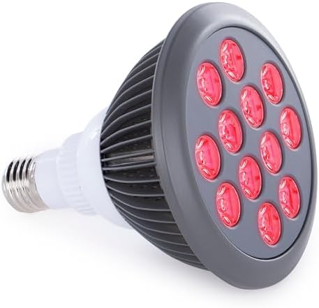 hooga Red Light Therapy Bulb, 660nm & 850nm Red & Near Infrared Light, 12 Dual-Chip LEDs, Targeted Light Bulb with Base & Braided Power Cord for Home Wellness Routine, HG24 by Hooga