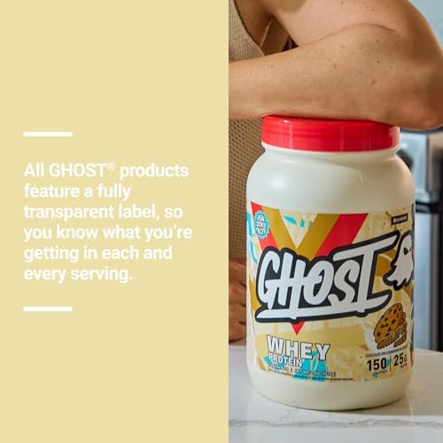 GHOST Whey Protein Powder, Chocolate Chip Cookies - 2.2LB, 25G of Protein - Image 5