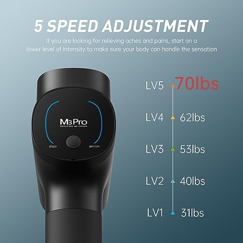 Opove M3 Pro 2 Massage Gun Deep Tissue for Workout Recovery, Black - Image 3