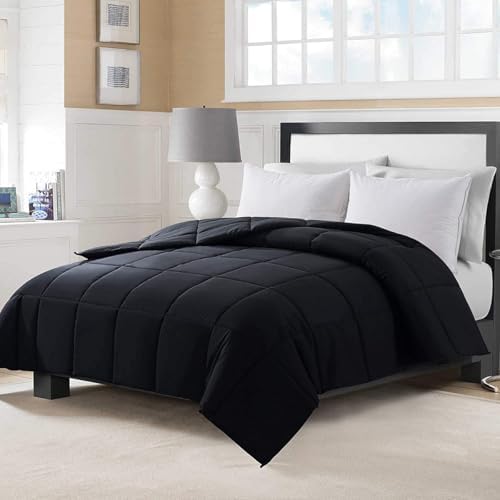 MAPLE DOWN Queen Comforter Size Duvet Insert-Down Alternative Comforter with Corner Tabs-Lightweight Fluffy Breathable Machine Washable (Black,90"x90") - Image 2