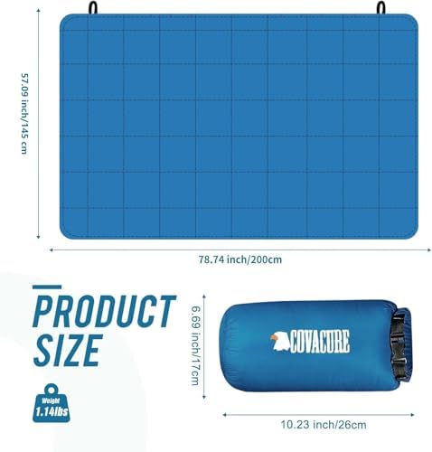 COVACURE Camping Blanket, Packable Down Alternative Outdoor Blanket 57X78'' - Image 2