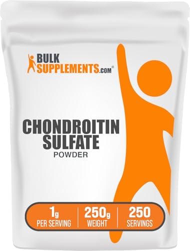 BulkSupplements.com Chondroitin Sulfate Powder - Chondroitin Sulfate Supplement, for Joint Support - Gluten Free, 1g per Serving, 250g (8.8 oz) (Pack of 1) by BULKSUPPLEMENTSCOM