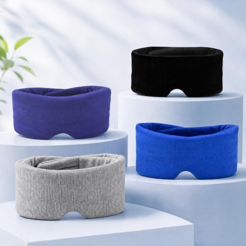 Cotton Sleep Eye Mask for Men and Women, 100% Blocking Light Sleeping Mask - Image 6