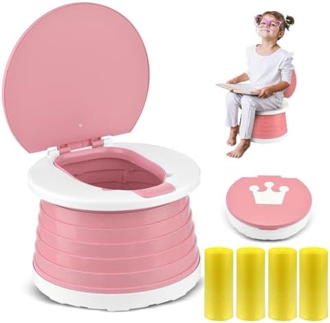 Portable Potty for Toddler Travel Foldable Car Potty Seat for Boys Girls by VISATOR