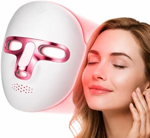 Red Light Therapy for Face, 7 Colors LED Face Mask Rechargeable by Unknown