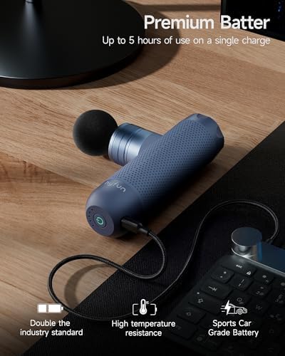 N1 Super Mini Massage Gun, Ultra-Compact Deep Tissue Massage Gun, Portable Travel Handheld Massager, Men & Women Muscle Recovery, Percussion Massager Quiet for Home, Gym, Office, Blue - Image 6