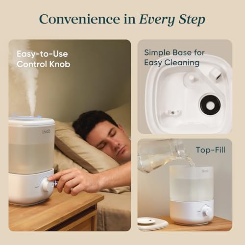 Levoit Top Fill Humidifiers for Bedroom, 2.5L Tank for Large Room, 28dB - Image 5