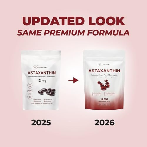 Astaxanthin 12mg Antioxidants Supplement – Natural Microalgae Source – Lipid-Based Softgel for Enhanced Absorption – Cognitive, Vision & Joint Support – 30 Softgels (Pack of 2) - Image 6