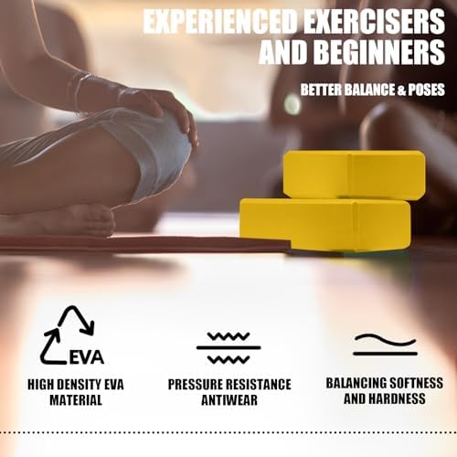 Septo 2 Pcs Yoga Blocks, 9x6x3 Inch Foam Blocks for Pilates - Image 5