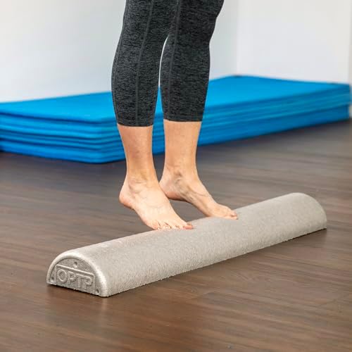 OPTP Silver AXIS Moderately Firm Foam Roller – Half-Round, Silver, 36" x 3" - Image 4
