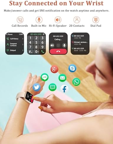 LODIMEKE Smart Watch, Alexa Built-in, Answer/Make Calls 44mm Smartwatch Women Men, 1.83" Sports Watch IP68 Waterproof, Heart Rate SpO2 Sleep Stress Monitor, Step Counter Watch for Android & iOS Phone - Image 4