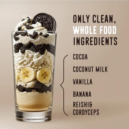 FlavCity All in One Protein Shake Powder, Cookies and Cream - On the Go Meal Alternative + Collagen Peptides, Reishi & Cordyceps - Focus, Skin, Hair & Joint Support - 100% Grass Fed Whey, 20 Servings - Image 3