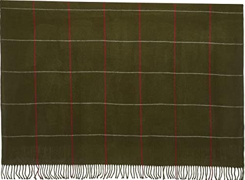 Arus Acrylic Highlands Collection Queen Size Throw Blanket Olive, 60x80 - Image 4