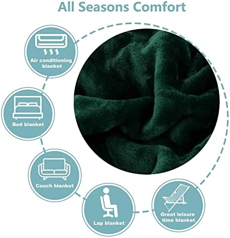 NANPIPER Fleece Blankets Super Soft Flannel Queen Size Blanket for Bed Luxury Cozy Microfiber Plush Fuzzy Blanket,Olive Green - Image 5