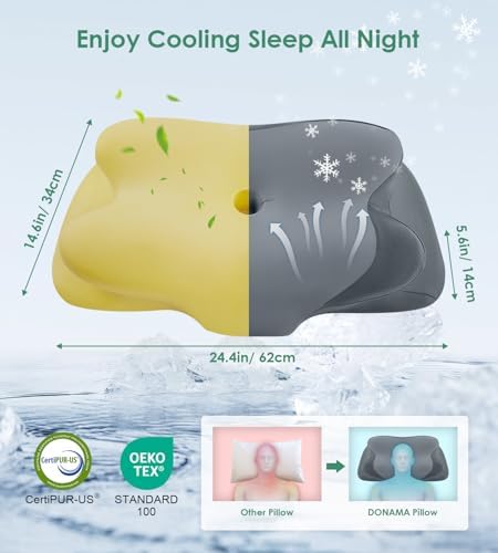 DONAMA Cervical Pillow Ergonomic Memory Foam Pillow for Neck Support - Image 2