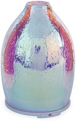 Airome Iridescent Medium Essential Oil Diffuser|100 mL Humidifying Ultrasonic Aromatherapy Diffuser 8 Colorful LED Lights, Intermittent & Continual Mist, Auto Shut-Off by Airom%C3%A9