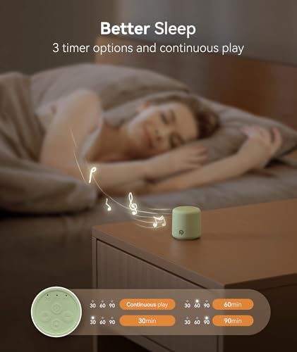 Dreamegg Sound Machine for Sleep, 1000mAh Battery, Travel Sleep, Green - Image 5