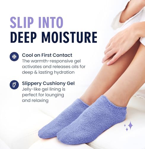 Dr. Frederick's Original Moisturizing Gel Socks, Purple Paradise, 1 Pair - Image 4