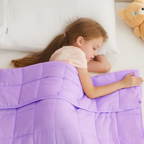 L'AGRATY Weighted Blanket - 40"x60" 10lbs Breathable Weighted Blanket Microfiber Material with Glass Beads by LAGRATY