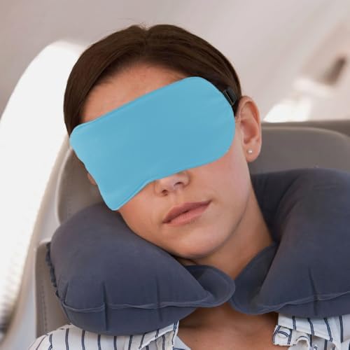2 PCS Blue Silk Sleep Mask - Eye Masks for Sleep, Blindfold Travel Eye Mask - Shade Cover for Sleeping - Men & Women - Image 4