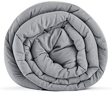 TONGDADA Kids Weighted Blanket | 40''x60'',10lbs | for Child Between 80-125 lbs | Premium Cotton Material with Glass Beads | Light Grey by TONGDADA