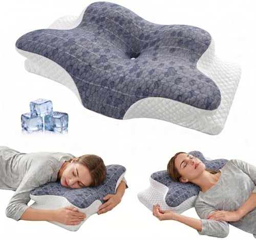 Upgrade Cervical Pillow for Neck Support, 2-Height Adjustable Pillow by StyleComfortforEveryHome