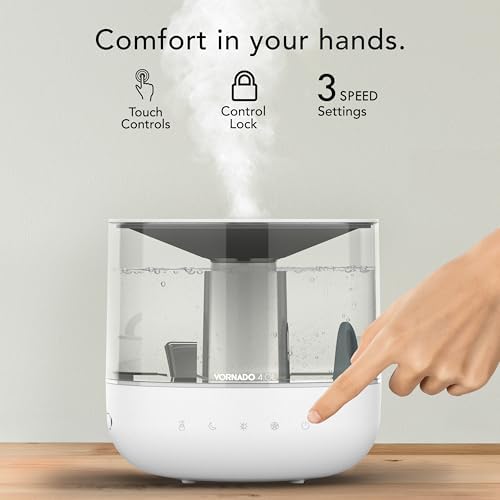 Vornado MISTIC 4 Whole Room Ultrasonic Humidifier, Top-Fill, Aromatherapy, 1-Gallon Tank, 3 Mist Settings, Ambient Lighting, Whisper-Quiet, Included Scent Pads, Air Humidifier for Kids and Home - Image 3