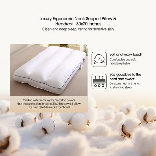 Side Sleeper Cervical Neck Support Pillow, Down Alternative Hotel Quality - Image 3