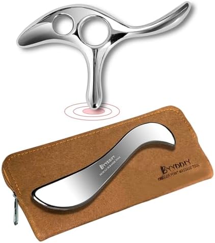 BYYDDIY Gua Sha Trigger Point Massage Tool & Muscle Scraper Tool -Thumb Protector,Deep Tissue Massage,Scraping Massage Tools (Ts) by BYYDDIYMuscleScraperTools