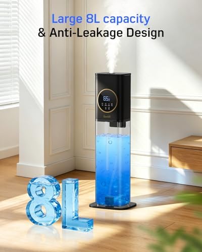 LACIDOLL Humidifiers for Bedroom 500 sq ft, 2.1Gal/8L Humidifier large room - Image 3