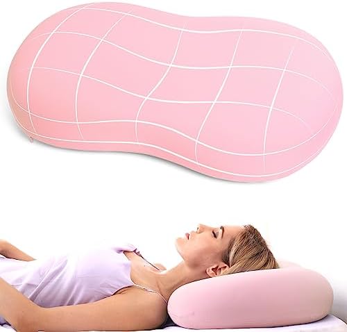 Cervical Memory Foam Pillow: Neck Pillows for Pain Relief Sleeping - Ergonomic Pillow for Neck and Shoulder Pain | Contour Support Bed Pillow for Side Back Stomach Sleepers (Pink) by KeepmovMemoryFoamPillow