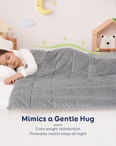 Kivik 10lbs Weighted Blanket, Cooling Soft Minky Dot Heavy Blankets 41"x60" - Image 2